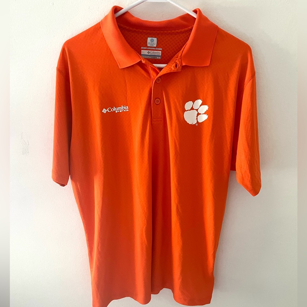 Columbia PFG Omni Freeze Clemson Tigers Polo, Size: Medium